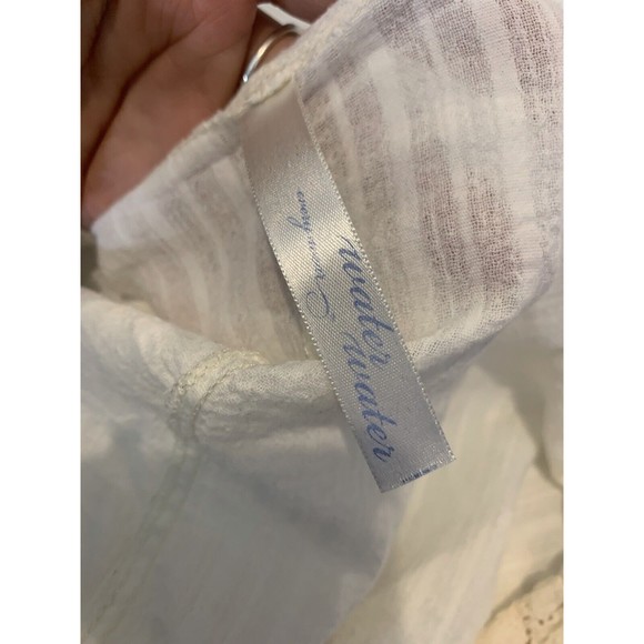 WATER WATER EVERY WEAR Swimsuit Cover-up sz M Cardigan Weave Over Waist Tie - Picture 2 of 16